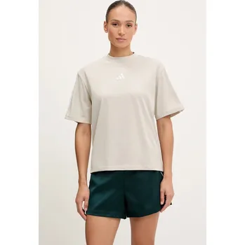 Bavlněné tričko adidas Essentials JE1219 béžová 01X, vel. XS