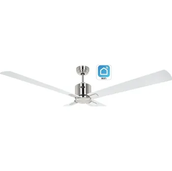 Stropní ventilátor CasaFan 942409W Eco Neo III WiFi, světle šedá a bílá, stropní ventilátor Dálkové ovládání