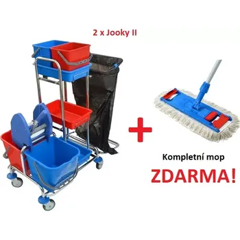 Úklidový vozík 2 x úklidový vozík KOMBI JOOKY II kompletní výbava + kompletní mop ZDARMA!