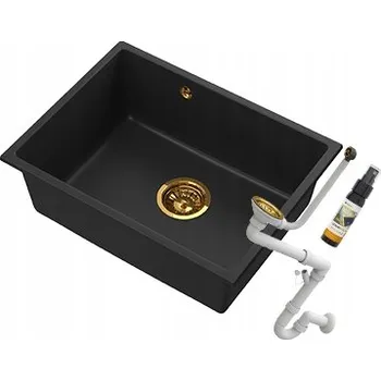 Granitový dřez Jednokomorový dřez Granitan Manado, granit černý