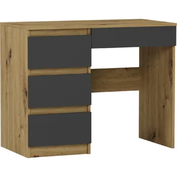 Psací stůl Obdélníkový psací stůl Framire 96 x 50 x 77 cm antracit, dub artisan