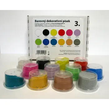 kreativní sada Sada dekorativních písků 3 (12 barev)