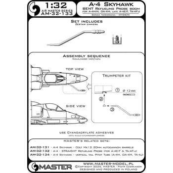 Plastikový model Master 1/32 A-4 Skyhawk BENT refueling probe boom