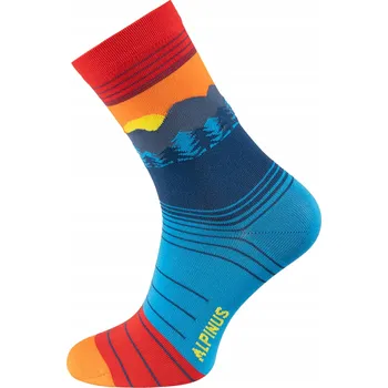 Pánské ponožky Ponožky Alpinus Lavaredo modré a červené 43-46
