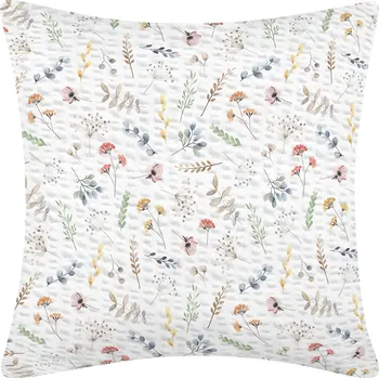 Povlak na dekorativní polštářek DARRÉ Krepový povlak na polštář Barevný kvítek Velikost: 40 x 40