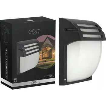 Venkovní osvětlení EDO Venkovní nástěnné svítidlo ZOFIN S, zahradní lampa na fasádu, patice E27, černé, IP44