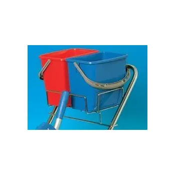 Vodítko pro psa Nerezový košík k úklidovému vozíku na vodítko - na 2x kyblík 5 l