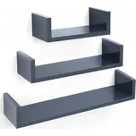 Polička MDF Songmics 1 x 15 cm, odstíny šedé