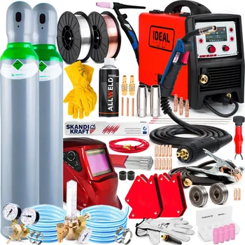 Svářečka Svářecí poloautomat IDEAL EXPERT MIG 215 LCD MMA TIG 230V 200A hliník