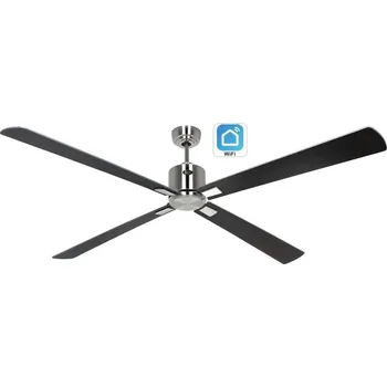 Stropní ventilátor CasaFan 942410W Eco Neo III WiFi, stříbrná a wenge, stropní ventilátor Dálkové ovládání