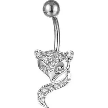 Piercing Piercing do pupíku z chirurgické oceli Liška