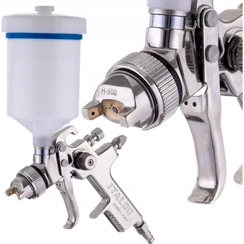 Stříkací pistole PROFESIONÁLNÍ LAKOVACÍ PISTOLE HORNÍ LVMP TRYSKA 1,4MM 600ML