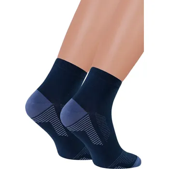 Pánské ponožky Pánské sportovní kotníkové ponožky 054/344 STEVEN – Styl & pohodlí Barva/Velikost: granát (modrá) / 41/43