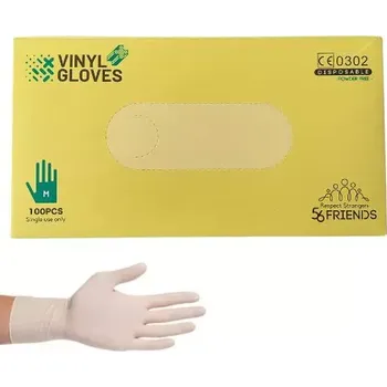 Vyšetřovací rukavice Rukavice jednorázové vinylové nepudrované M