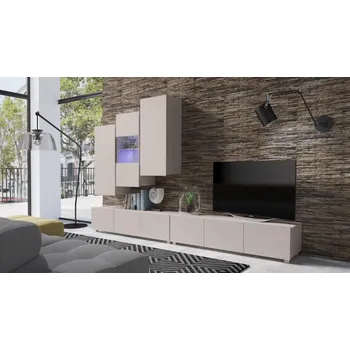 Pohovka GIB Obývací stěna Calabrini 18 kašmír LED osvětlení: Bez LED osvětlení