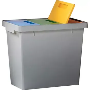 Odpadkový koš Plastový odpadkový koš tři oddělení 40 l