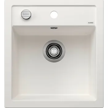 Granitový dřez Jednokomorový granitový dřez Blanco Dalago 45, bílý