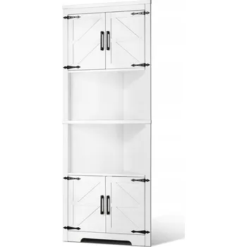 Knihovna Kuchyňská skříňka Vevor bílá 48,4 x 68,5 x 171 cm, barva dvířek: bílá