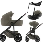 BRITAX Set kočárek Smile 5Z + hluboká korba + autosedačka Baby-Safe PRO + Vario Base 5Z Lux - Urban Olive