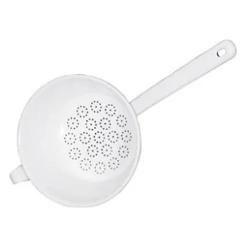 Hrnec Smaltované sítko - 16 cm - bílé
