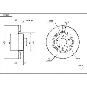 Brzdový kotouč Brzdový kotouč HART 218 656