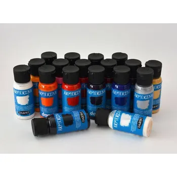 Speciální výtvarná barva BARVY ARMERINA na sklo, porcelán bez vypalování tmavě zelená 626 - 50 ml