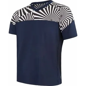 cyklistický dres Dres krátký pánský SENSOR HELIUM deep blue/geometry Velikost: S