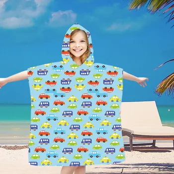 Textilomanie Dětské pončo CARS modré 60x90 cm