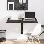 Nástěnný sklápěcí stůl černý 100 x 60 x 56 cm kompozitní dřevo