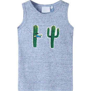 Chlapecké tričko Dětské tílko modrá melanž 128