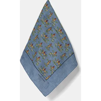 Lněný šátek Polo Ralph Lauren 712971850 modrá 55X, vel. ONE SIZE