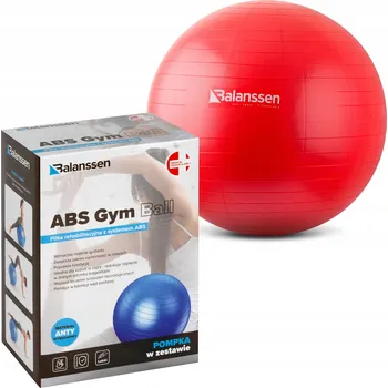 Gymnastický míč Klasický míč Balanssen 65 cm oranžový a červený