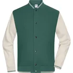 James & Nicholson (Daiber) Dvoubarevná mikina College - Kouřově zelená / pískovcová | 2XS