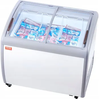 VEVOR Vitrína na zmrzlinu 114,6 KG 264 L Velký úložný prostor