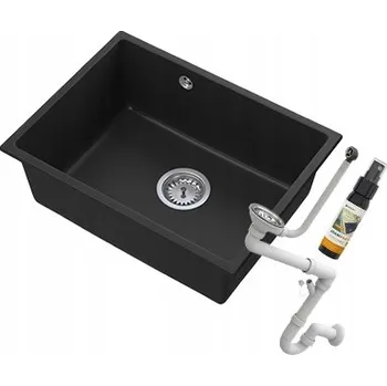 Granitový dřez Granitový dřez jednokomorový dřez pod desku Manado 60 se sifonem