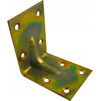 Úhloměr Úhelník tesařský spojovací zesílený pro dřevo střechy 60x60x50 zlatý