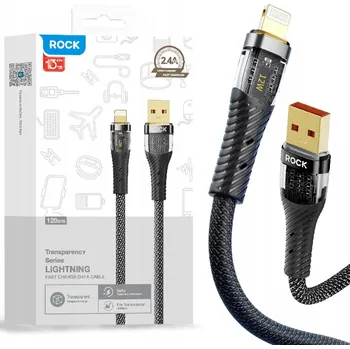Datový kabel Kabel Rock USB - Apple Lightning 1,2 m černý