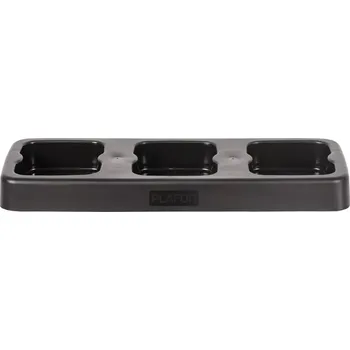 Odpadkový koš Základna pro koše na tříděný odpad Fit Bin 3 x 53 l, černá