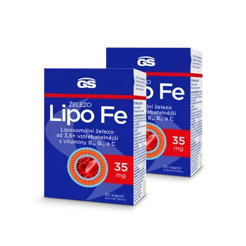 GS Železo Lipo Fe 2 × 30 kapslí