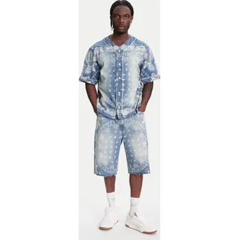 Pánská košile Karl Kani Košile Paisley Denim Baseball PD00005371 Modrá Regular Fit L