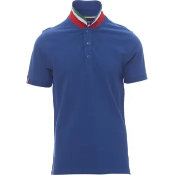 Pánské tričko Payperwear Polokošile Nation s vlajkou na vnitřní straně límečku Barva: modrá královská - Itálie, Velikost: 5XL