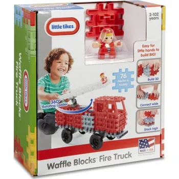 ostatní stavebnice Stavebnice vafle Little Tikes Hasičské auto 76 dílů