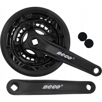 Klika na kolo Kliky NECO 48/38/28 černé, třířadé kliky pro MTB/Trekking