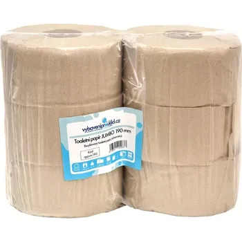 Toaletní papír vybaveniprouklid.cz Jumbo toaletní papír 190 mm, 1 vrstva, recykl, návin 120 m - 6 ks