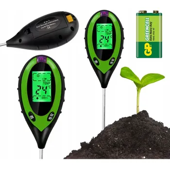 Půdní pH metr, vlhkoměr, teploměr a měřič intenzity světla 4v1