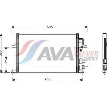 Výparník klimatizace Kondenzátor, klimatizace AVA QUALITY COOLING FD5259