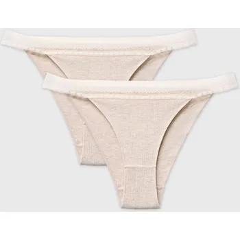 Kalhotky 2PACK Klasické kalhotky Sloggi Go Ribbed Organic