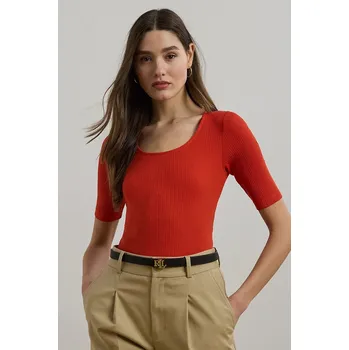 Dámské tričko Tričko Lauren Ralph Lauren dámské, červená barva, 200970116 33X, vel. XS