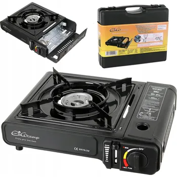 Turistický vařič TURISTICKÝ PLYNOVÝ VAŘIČ V KUFRÍKU NA KARTUŠE PIEZO ZAPALOVÁNÍ CAMPING