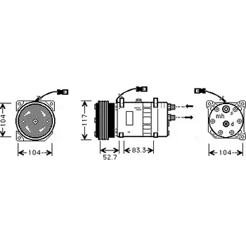 Kompresor klimatizace AVA QUALITY COOLING Kompresor klimatizace AVA CNAK222